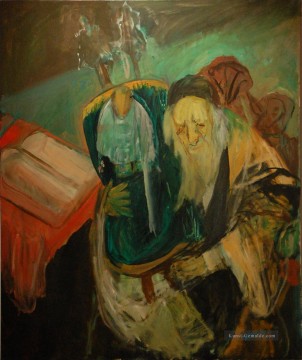  jüdisch malerei - Rabbiner mit Tora jüdisch